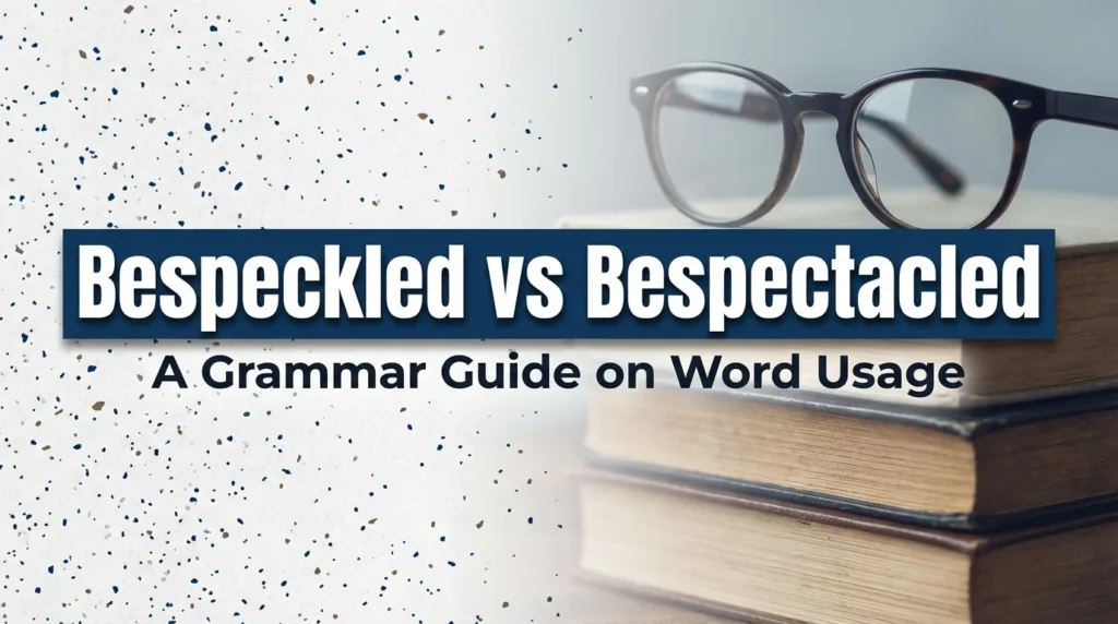 Bespeckled vs Bespectacled