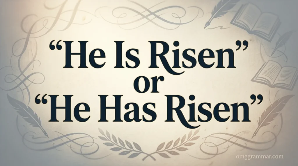 He Is Risen or He Has Risen