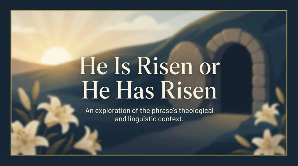 He Is Risen or He Has Risen