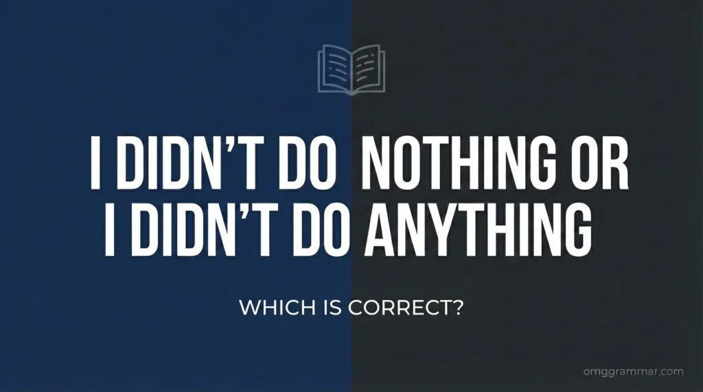I Didn't Do Nothing or I Didn't Do Anything