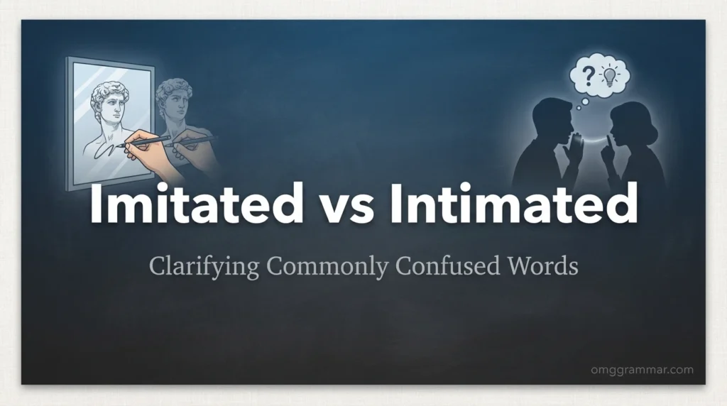 Imitated vs Intimated