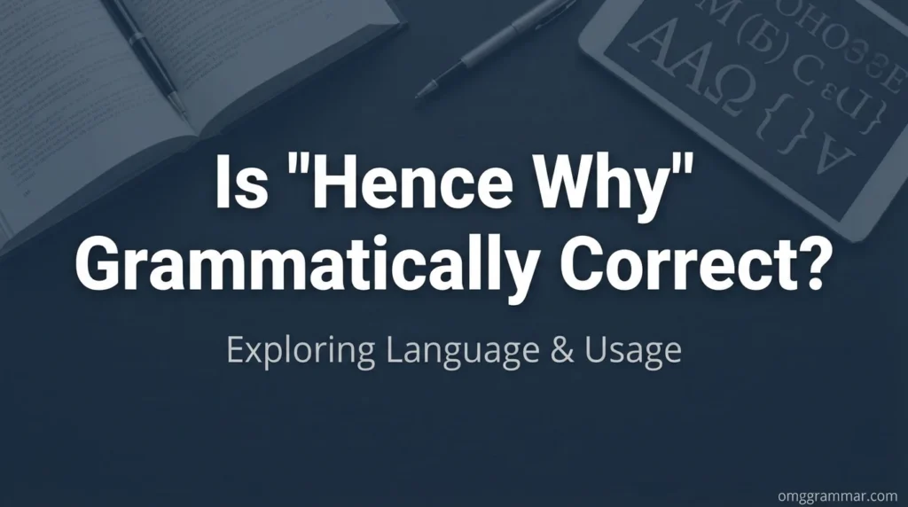 Is Hence Why Grammatically Correct
