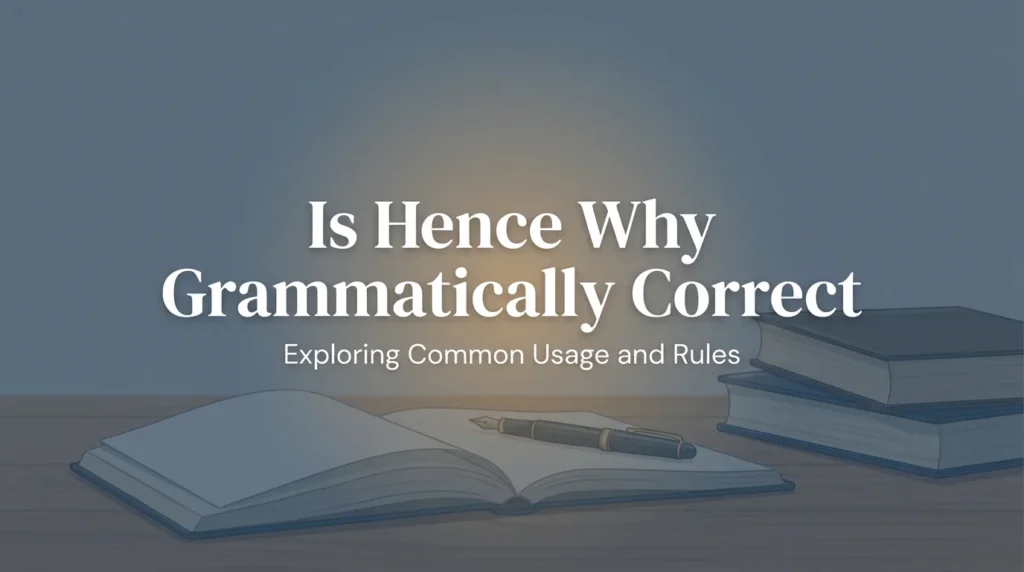 Is Hence Why Grammatically Correct