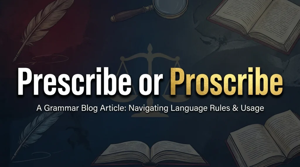 Prescribe or Proscribe