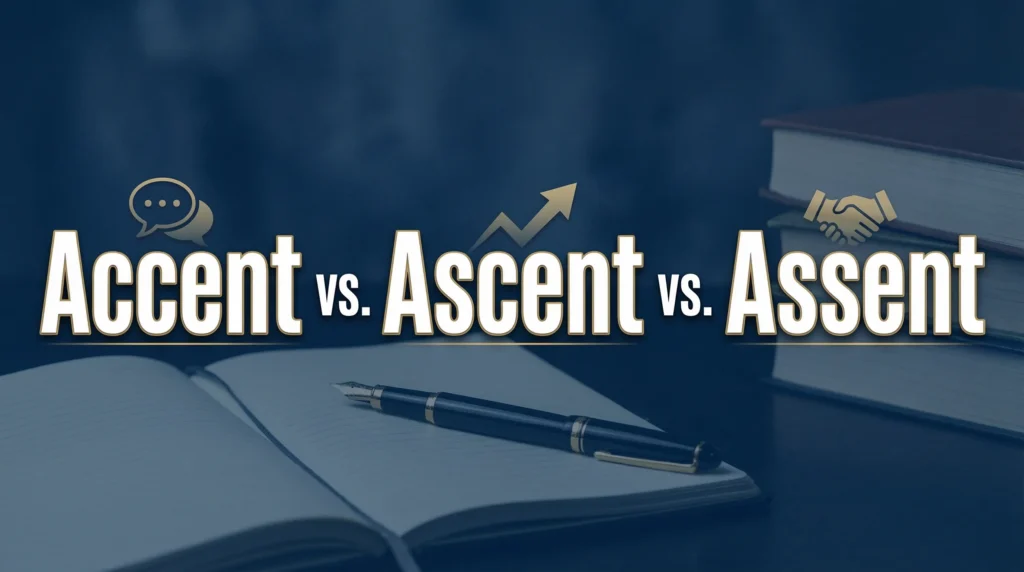 Accent vs. Ascent vs. Assent