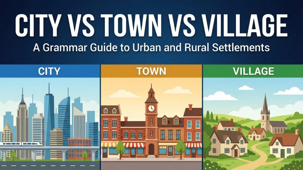 City vs Town vs Village