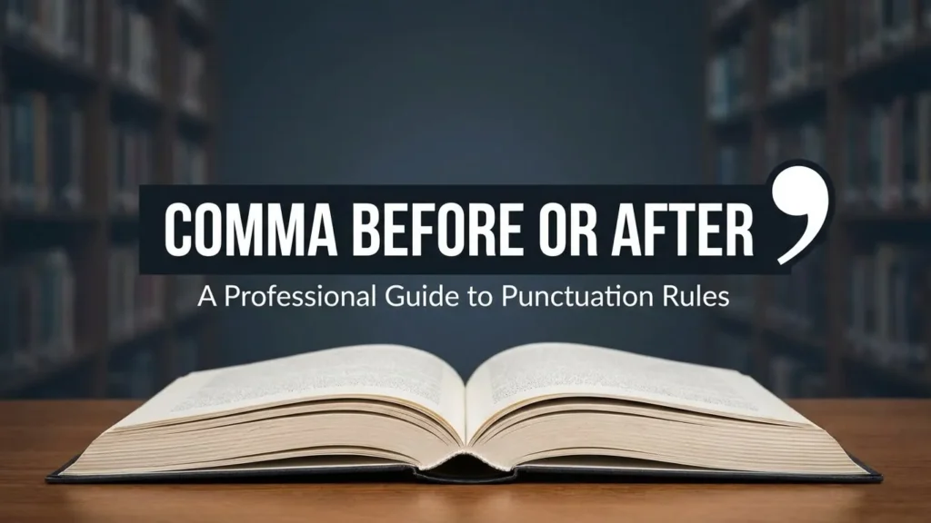 Comma Before Or After