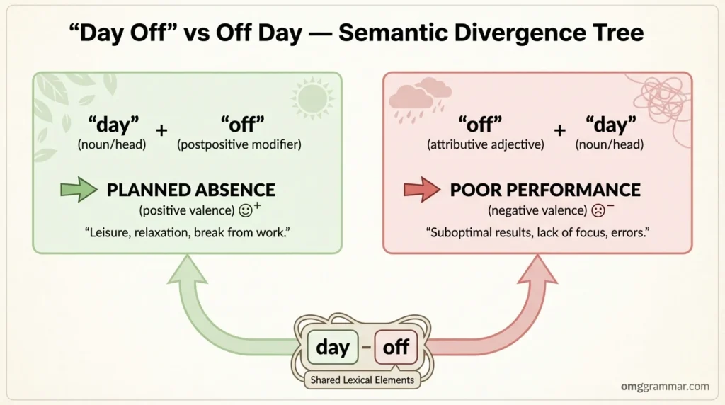 Day Off vs Off Day - Semantic Divergence Tree