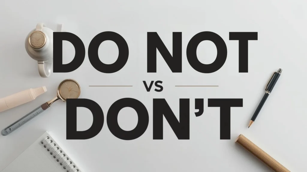 Do Not vs Don’t