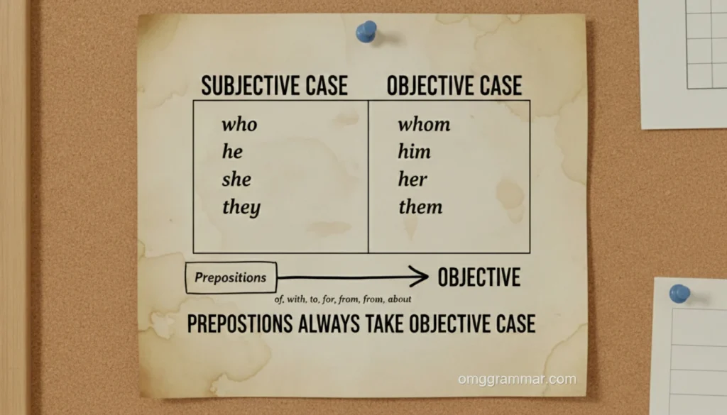 Grammar chart of some of whom vs some of who usage