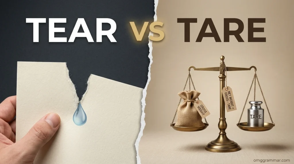 Tear vs Tare