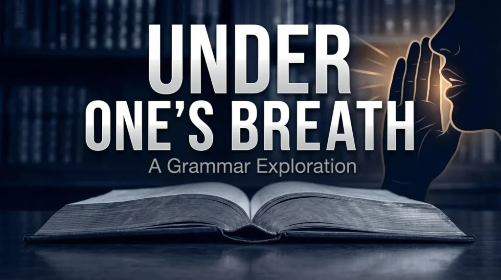 under one’s breath