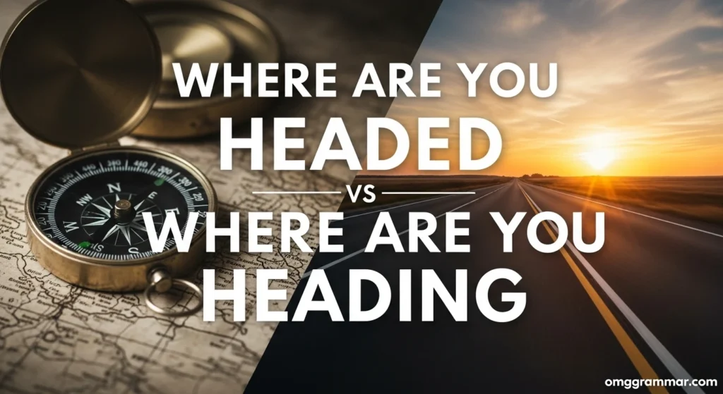 where are you headed vs where are you heading
