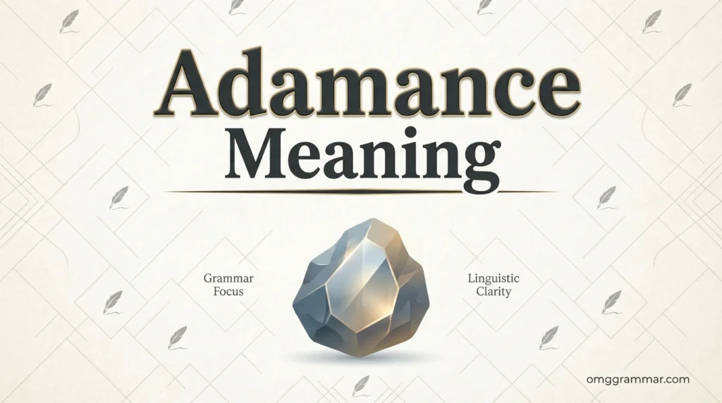Adamance Meaning