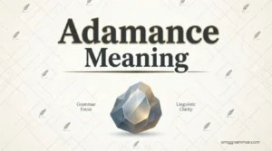 Adamance Meaning, Usage, and Examples