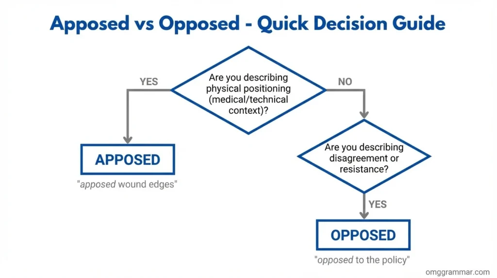 Apposed vs Opposed flowchart
