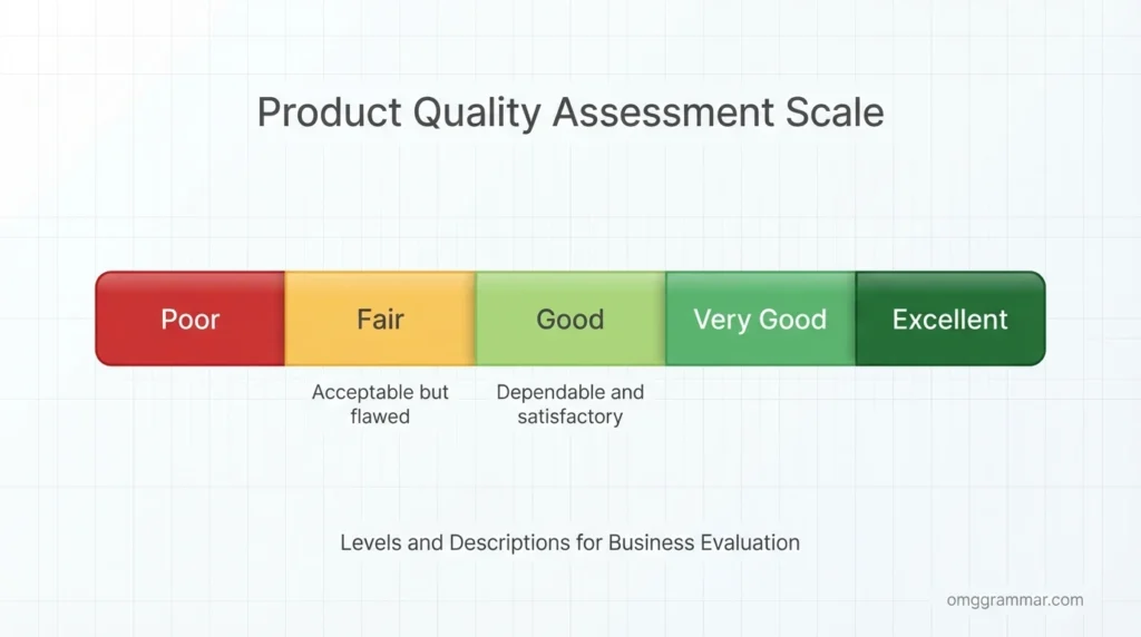 Fair vs Good quality scale diagram