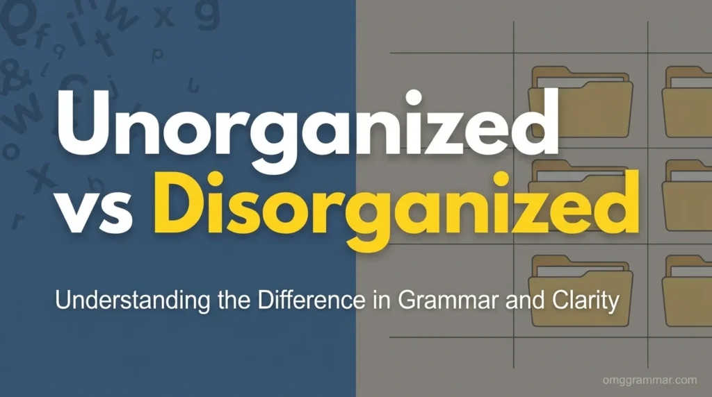 Unorganized vs Disorganized