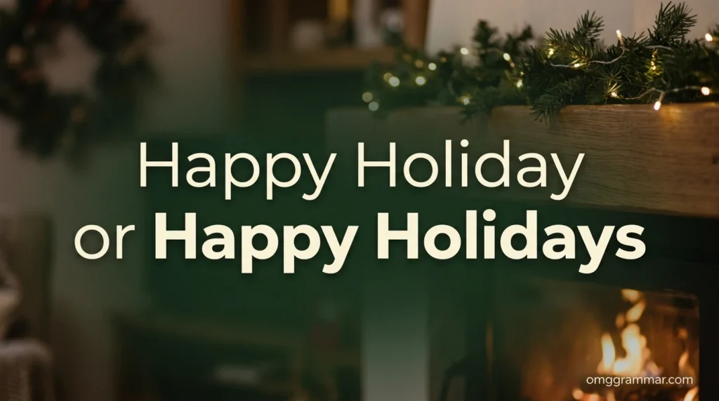 Happy Holiday or Happy Holidays