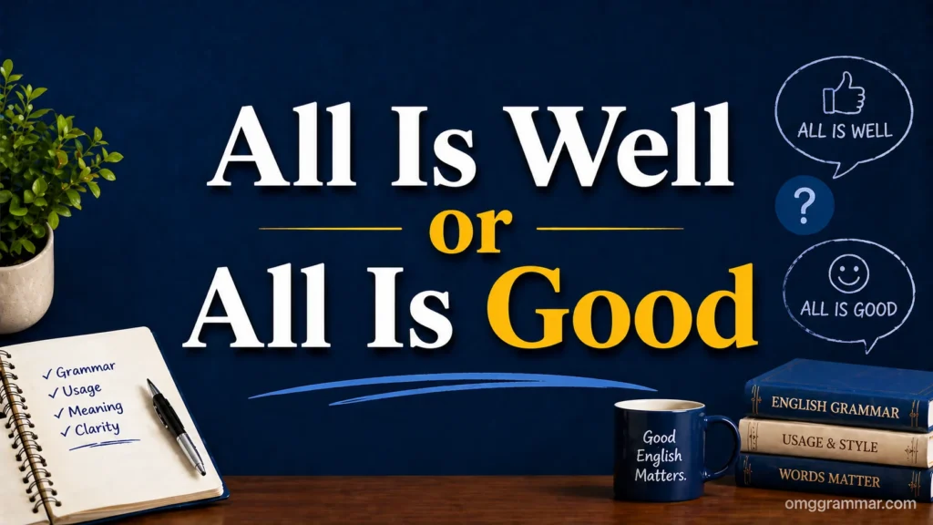 All Is Well or All Is Good