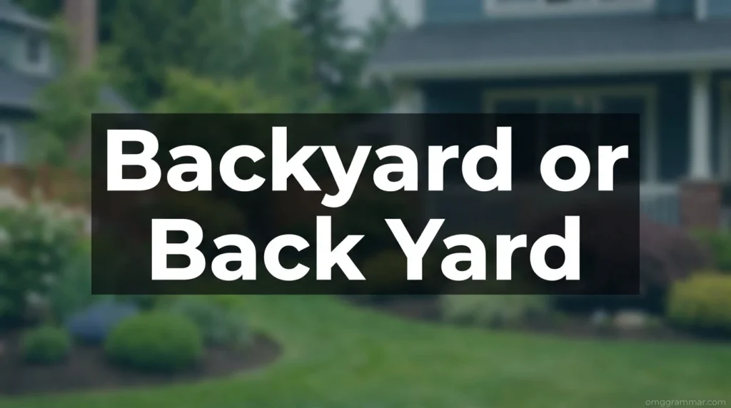 Backyard or Back Yard