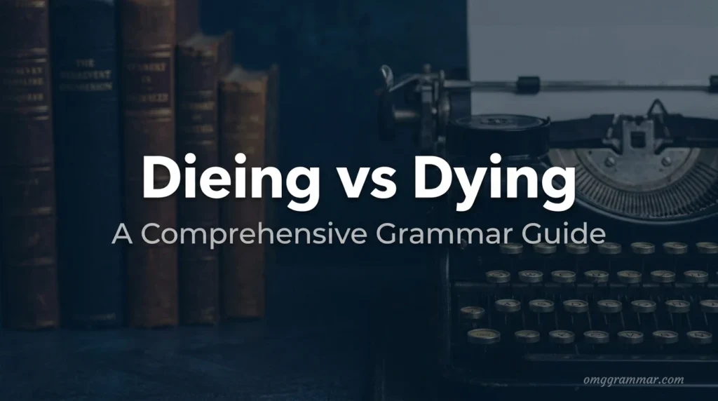 Dieing vs Dying