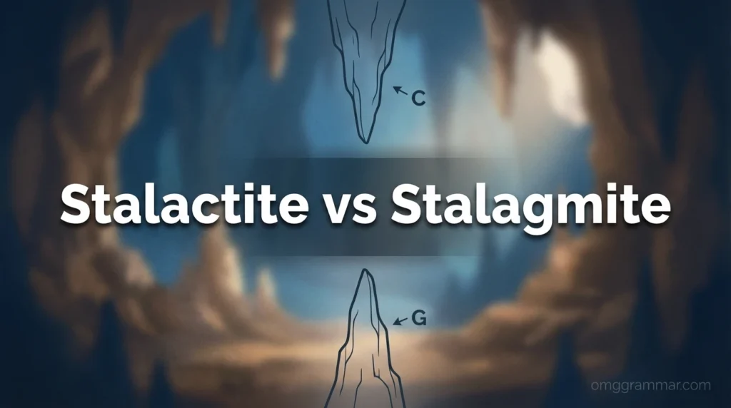 Stalactite vs Stalagmite